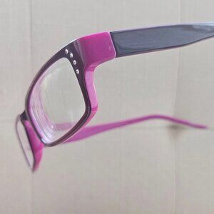 Zenni Optical Women Glasses Frame Black/Pink Tone Eye Wear Eyeglasses Frame only